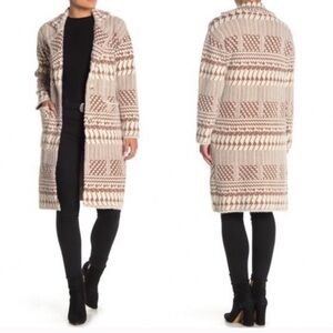 Love Token NWT Zendaya Below The Knee Duster Sweater Coat L Cozy Cabincore Lodge